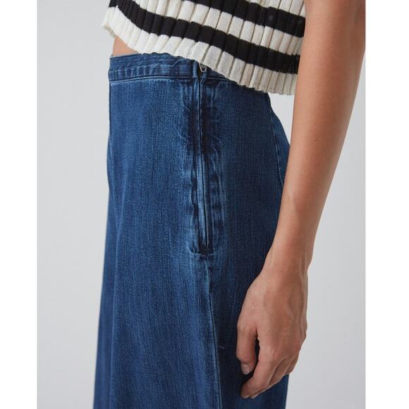 Rachel Comey Absolute Pant Wide Leg Flare Jeans Dark Indigo Denim Size 4 EUC - Picture 3 of 16